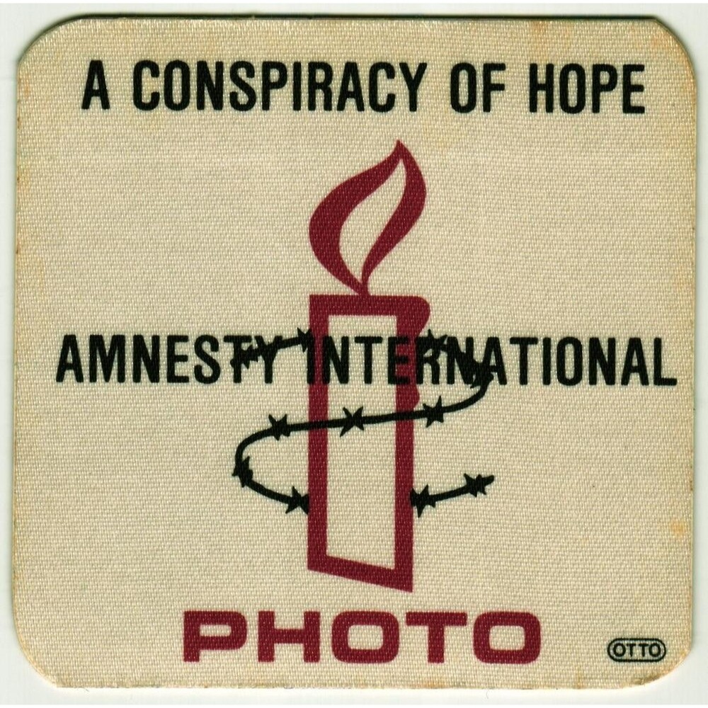 1986 Amnesty International Conspiracy of Hope Backstage Photo Pass U2 Joan Baez